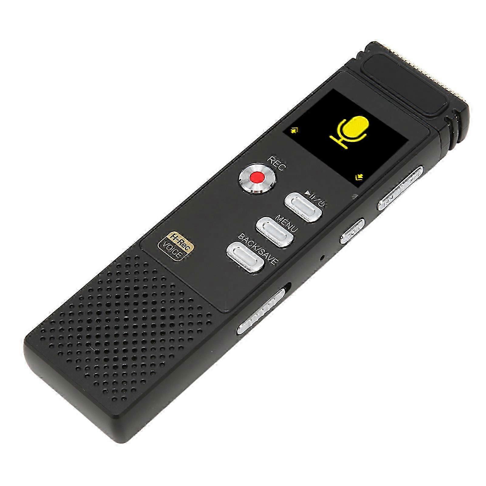 Digital Voice Recorder Voice Activated Noise Reduction Hifi Stereo Sound 300mah Usb Recording Device For Lecture Interview 16gb