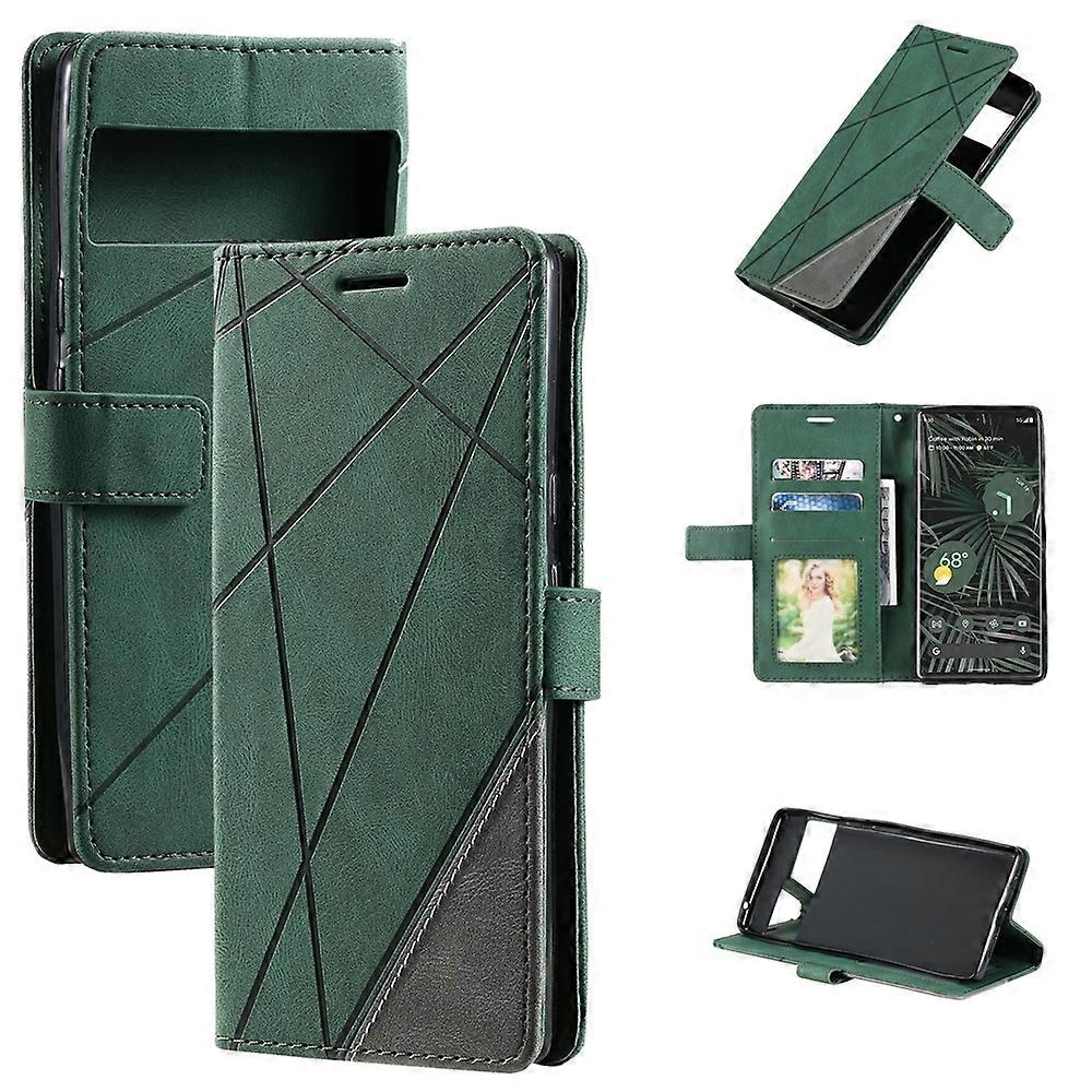 For Google Pixel 6a Skin Feel Splicing Leather Phone Case
