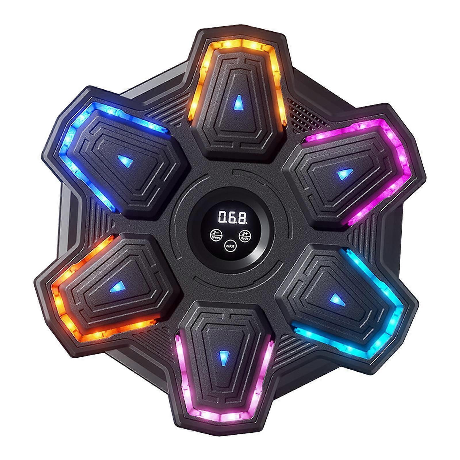 Music Boxing Machine Wall Target Training Equipment for Gym Workout Practice Black