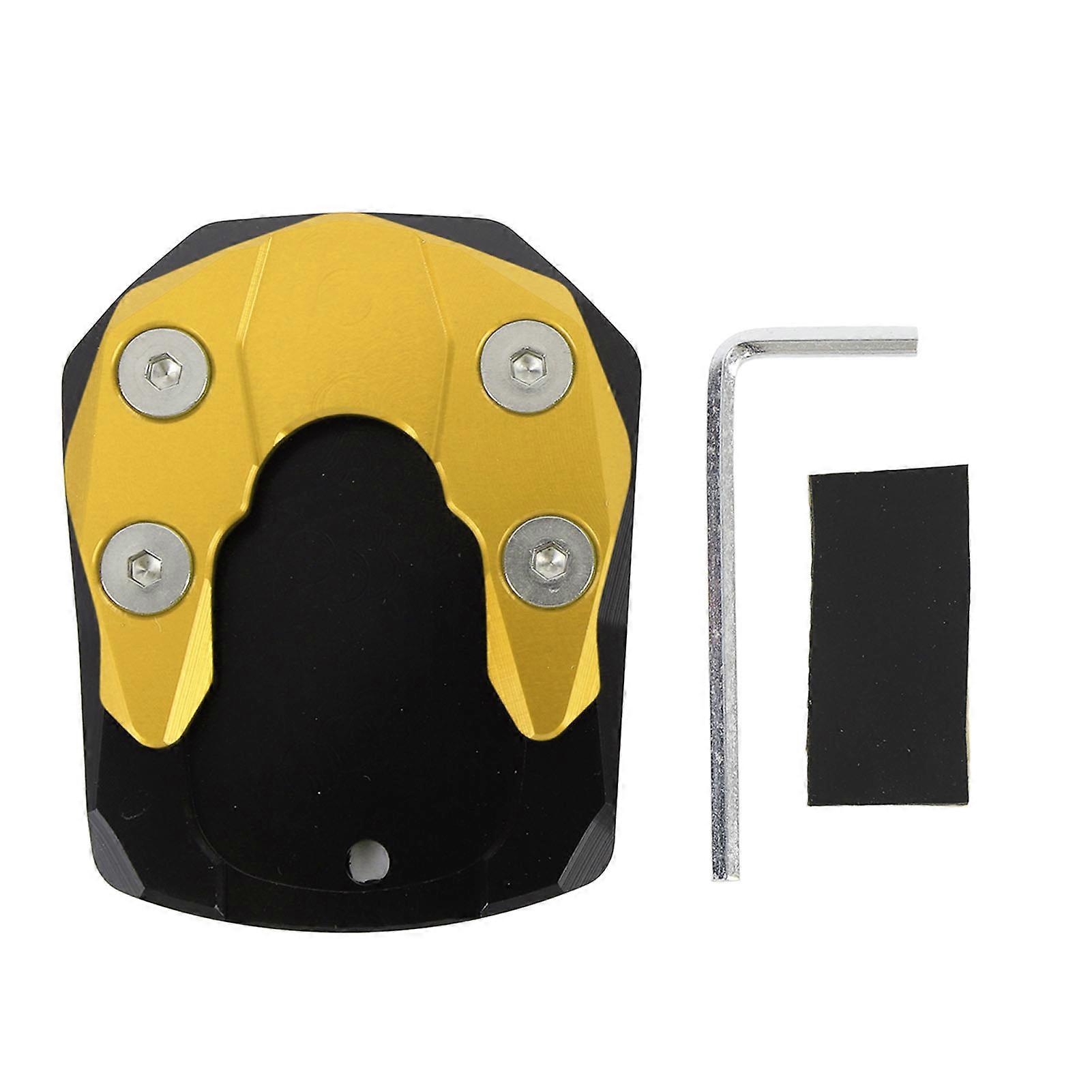 BOROCO Motorcycle Kickstand Extension Plate Aluminum Alloy Stable Support Secure Footing for XMAX 125 250 300 (Gold)