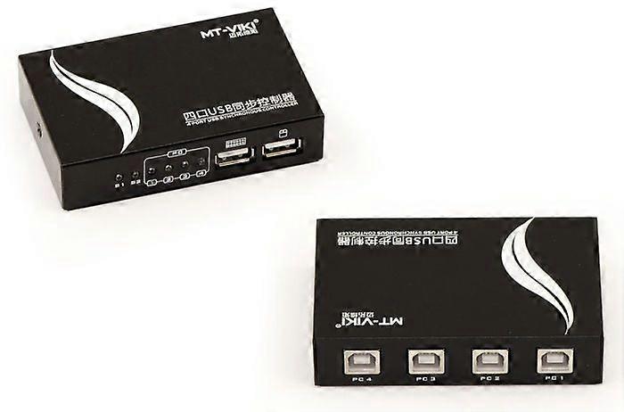 KVM Switch - KM - 4 Ports - Control 4 PCs - Smooth Navigation - Metal Case