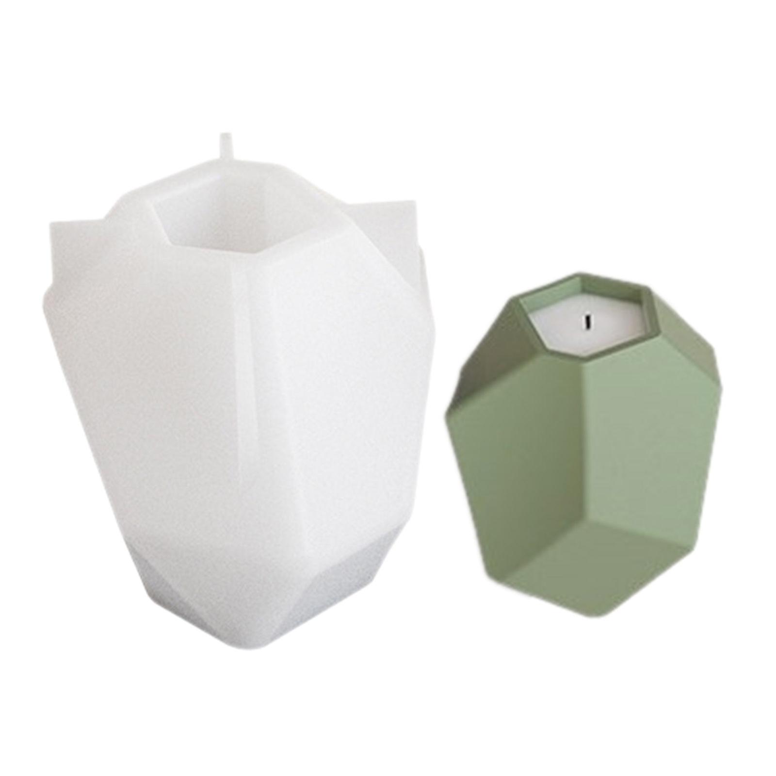 Resin Silicone Mold Craft Moulds Candle Holder Mold Geometric Shape Silicone Candle Base Molds for Making Candle Holder