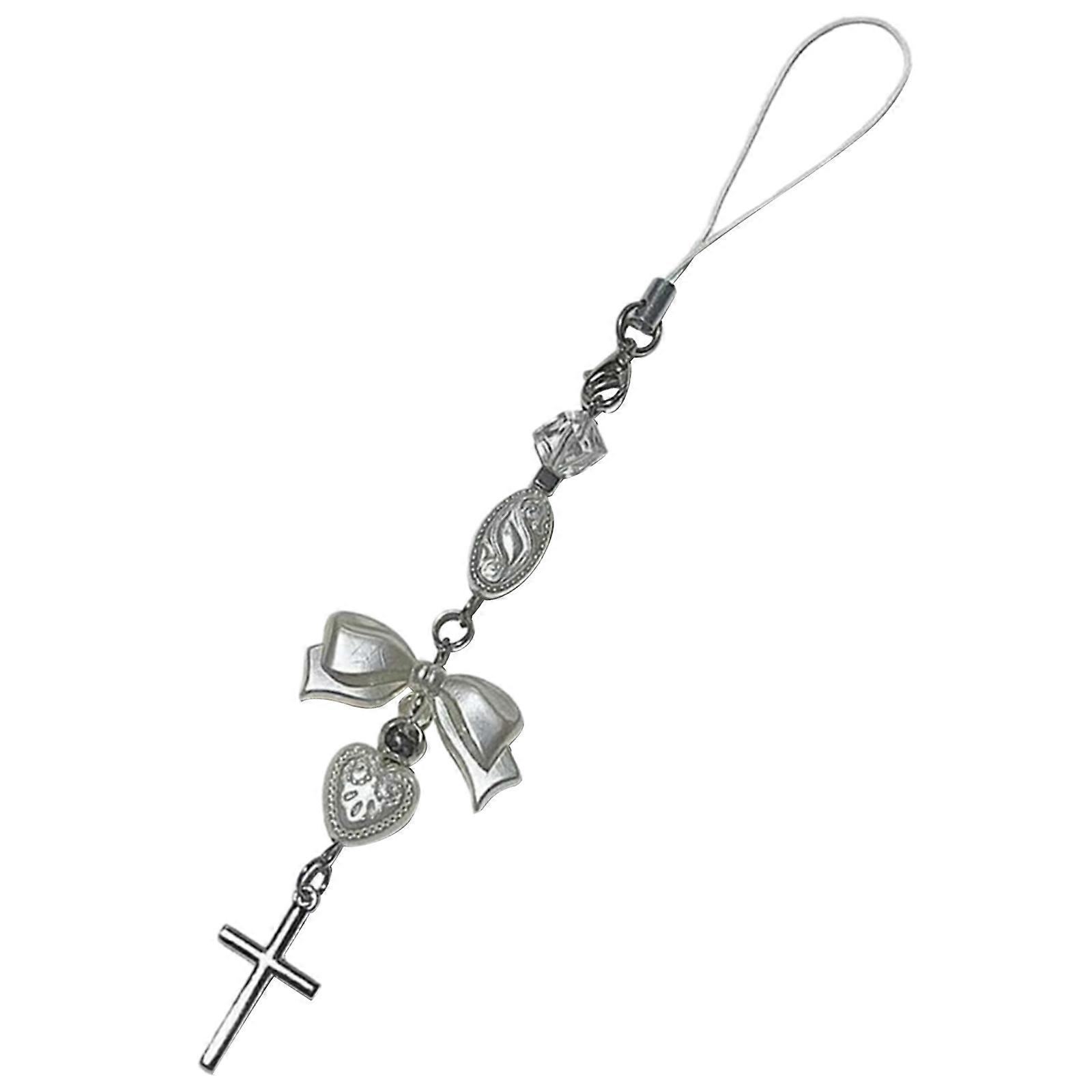 Cool Card Chain Bowknot Mobile Phone Pendant Unique Keyring Stylish Phone Decorations Suitable for Various Occasion