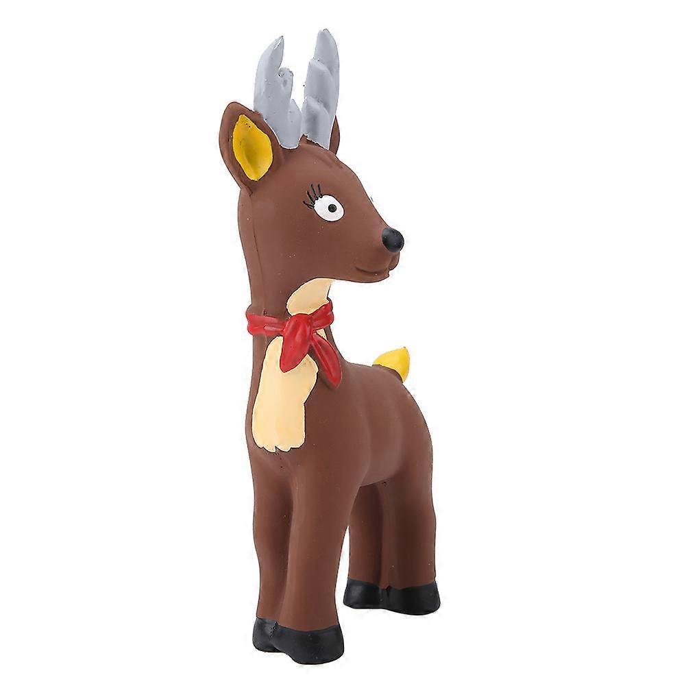 Soft Latex Squeaky Animal Deer Shape Dog Teething Training Chewing Toy