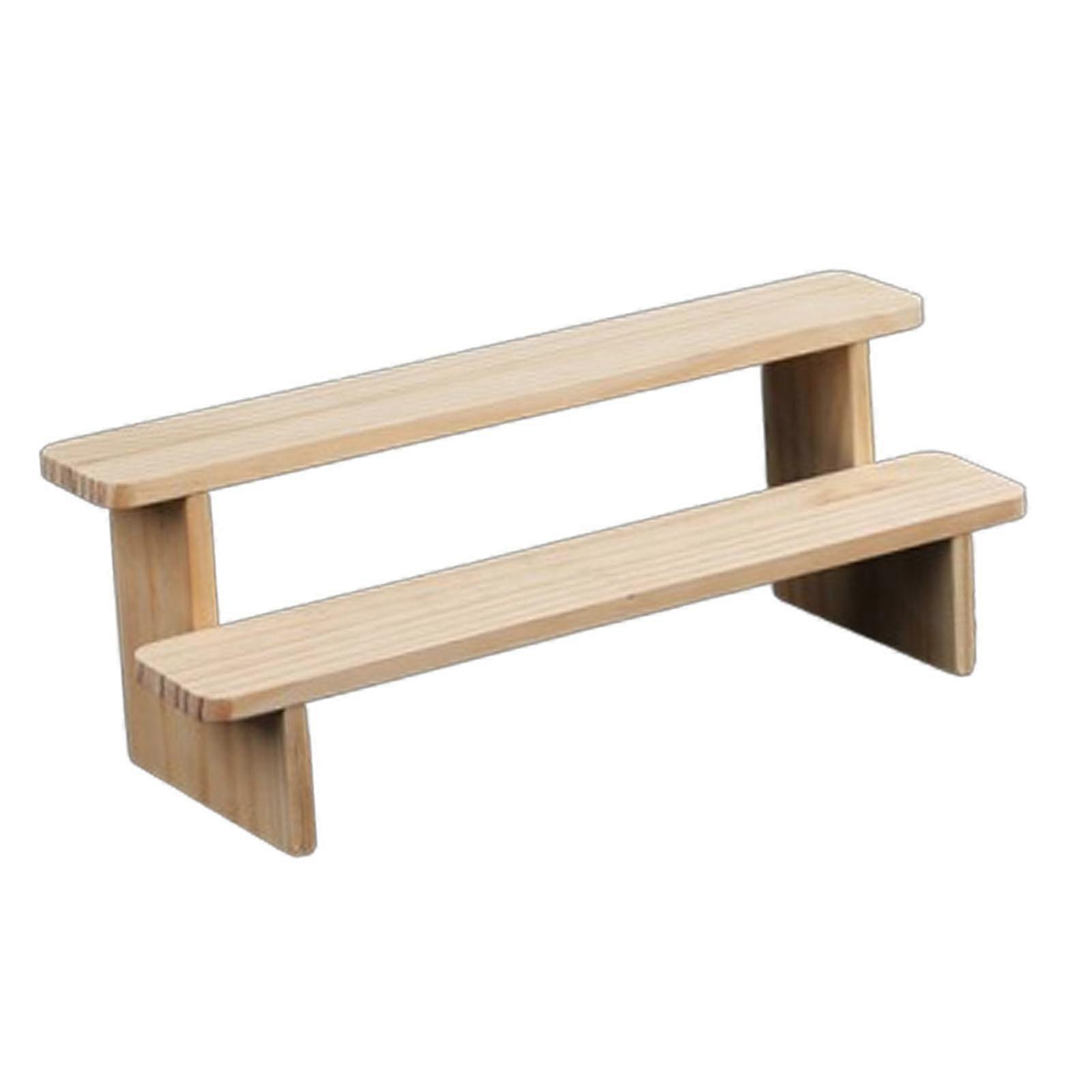 Wooden Display Riser Stand Spice Rack Step Ladder Display Shelf Practical Tiered