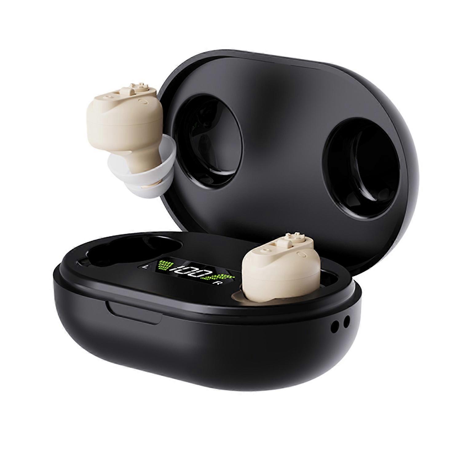 Hear Aid Rechargeable Hear Amplifier with Portable Charging Case Adaptive Feedback Suppression Adjus