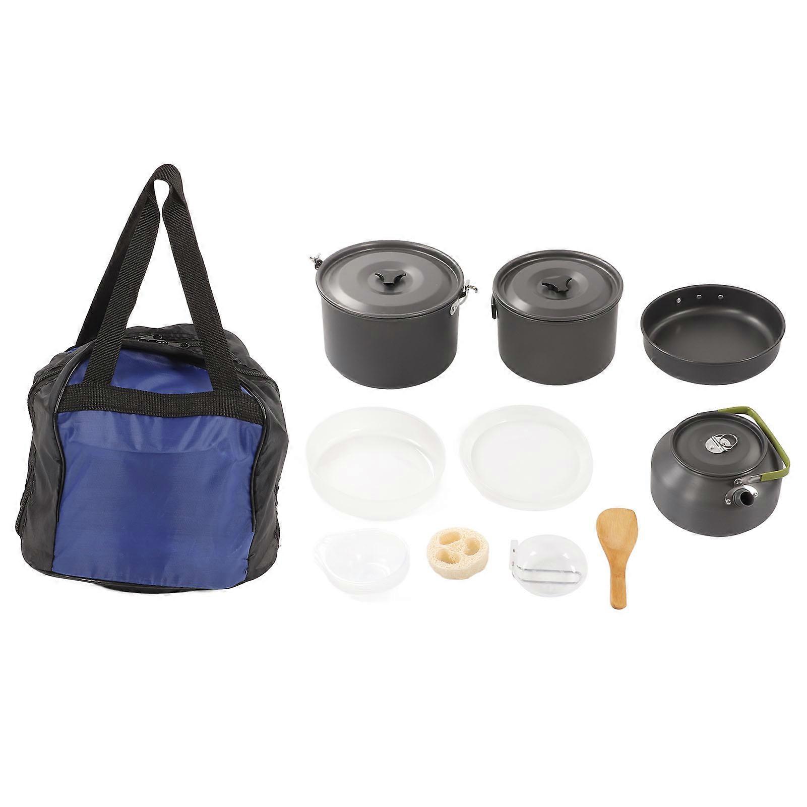 Camping Cooking Set, Portable, Stainless Steel Handle, Cookware