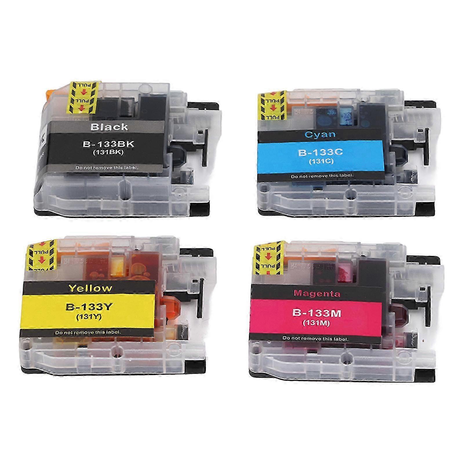 4 Color Disposable Ink Cartridge Fluent Printing Stable Chip Printer Ink Cartridge Replacement BK C M Y LC133