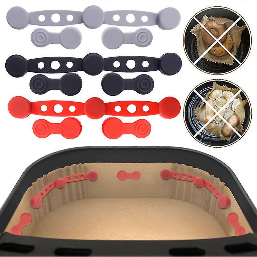 Heat-Resistant Air Fryer Magnets Silicone Clips for Parchment Paper Secure Non-Slip Design Easy to Clean Premium Air Fryer Accessories