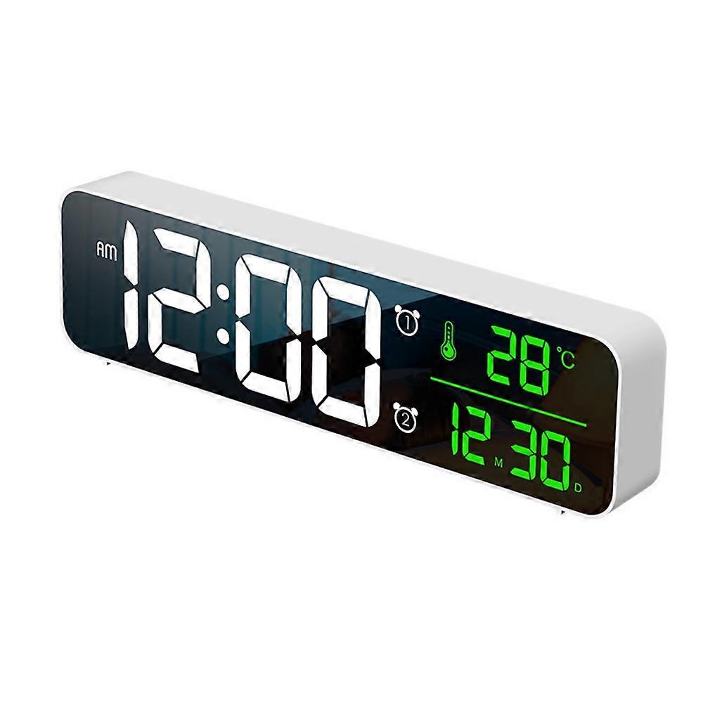 Digital Alarm Clock for Bedrooms, LED Music Alarm Clock with Classical Music Ringtones for Gentle Awakening, Time Memory Function for Uninterrupted