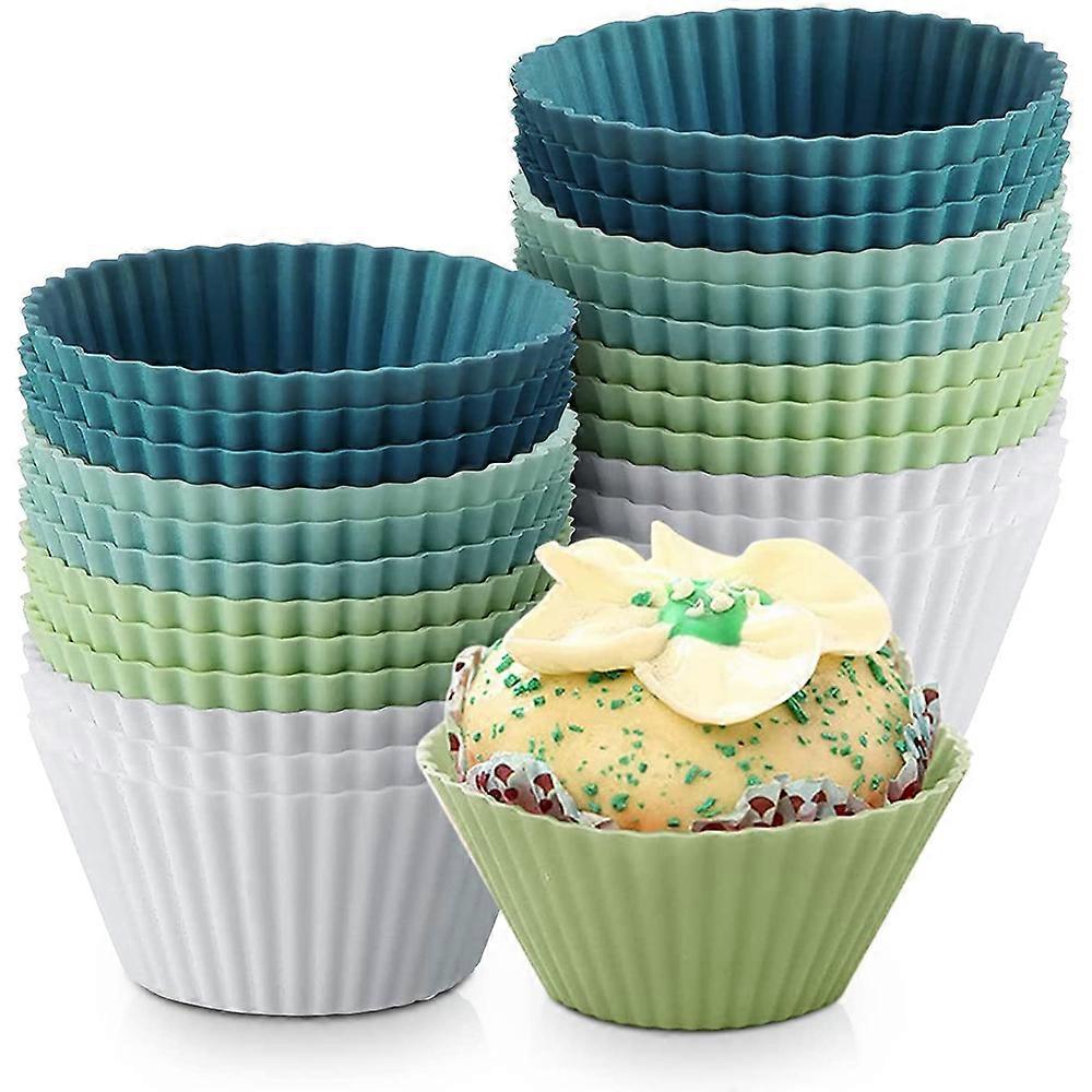 不粘易清洁硅胶烘焙杯，耐用的重型烘焙杯，无忧烘焙，食品级硅胶确保安全，微波炉