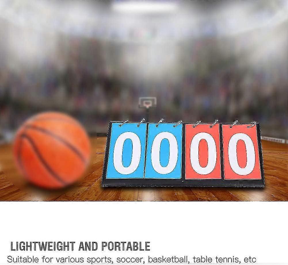 Portable Scoreboard Score Counter Sports Use For Pingpong For Soccer Basketball Table Tennis For Pe Class For Referee(four Scoreboard)