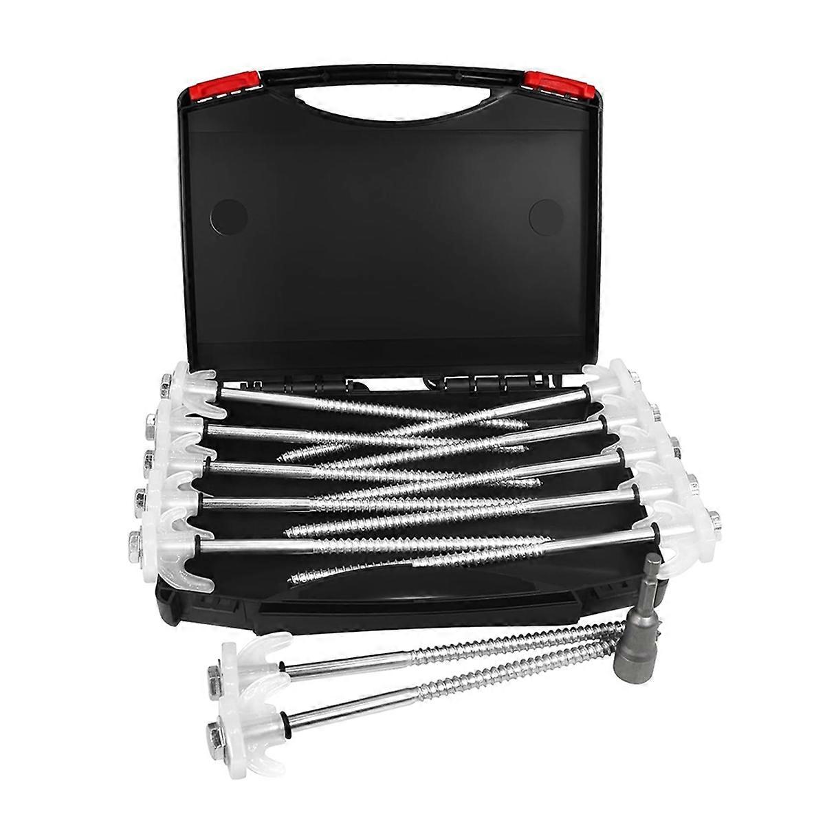 12 Pack 8-inch Heavy Duty Metal Tent Nails Anchor Screws