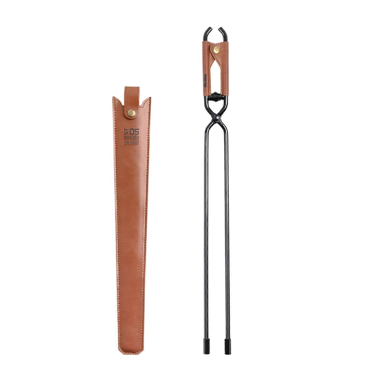 Tongs for firewood handling in campfire and fireplace settings