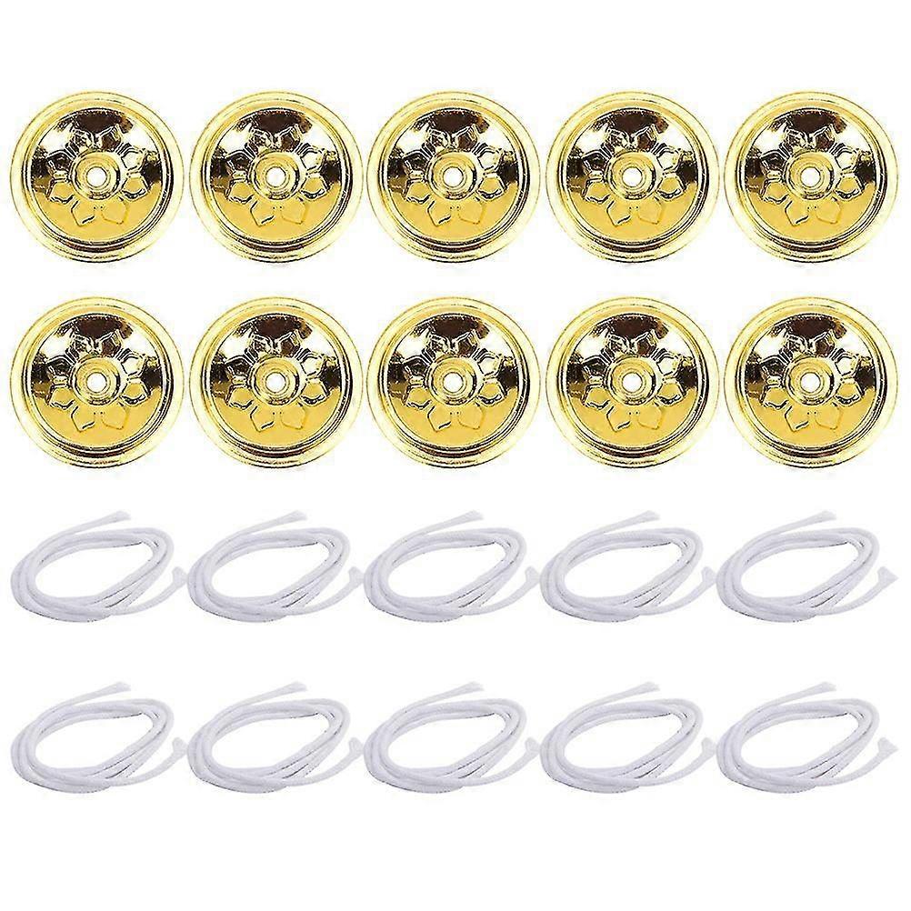 Oil Lamp Wick Replacement Set with Holders - 10 Odorless Wicks & 10 Wick Holders for Kerosene Lamps