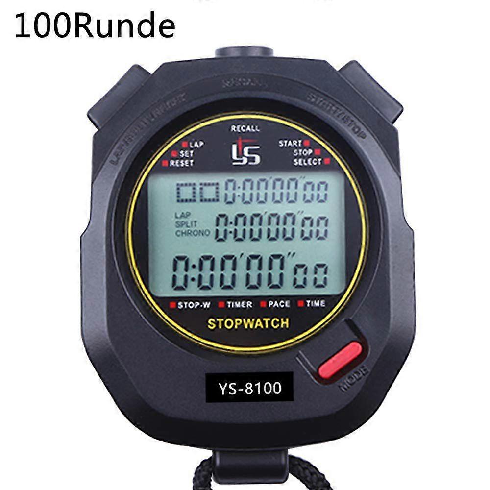 Stopwatch, seconds precision digital timer, waterproof 100LAP