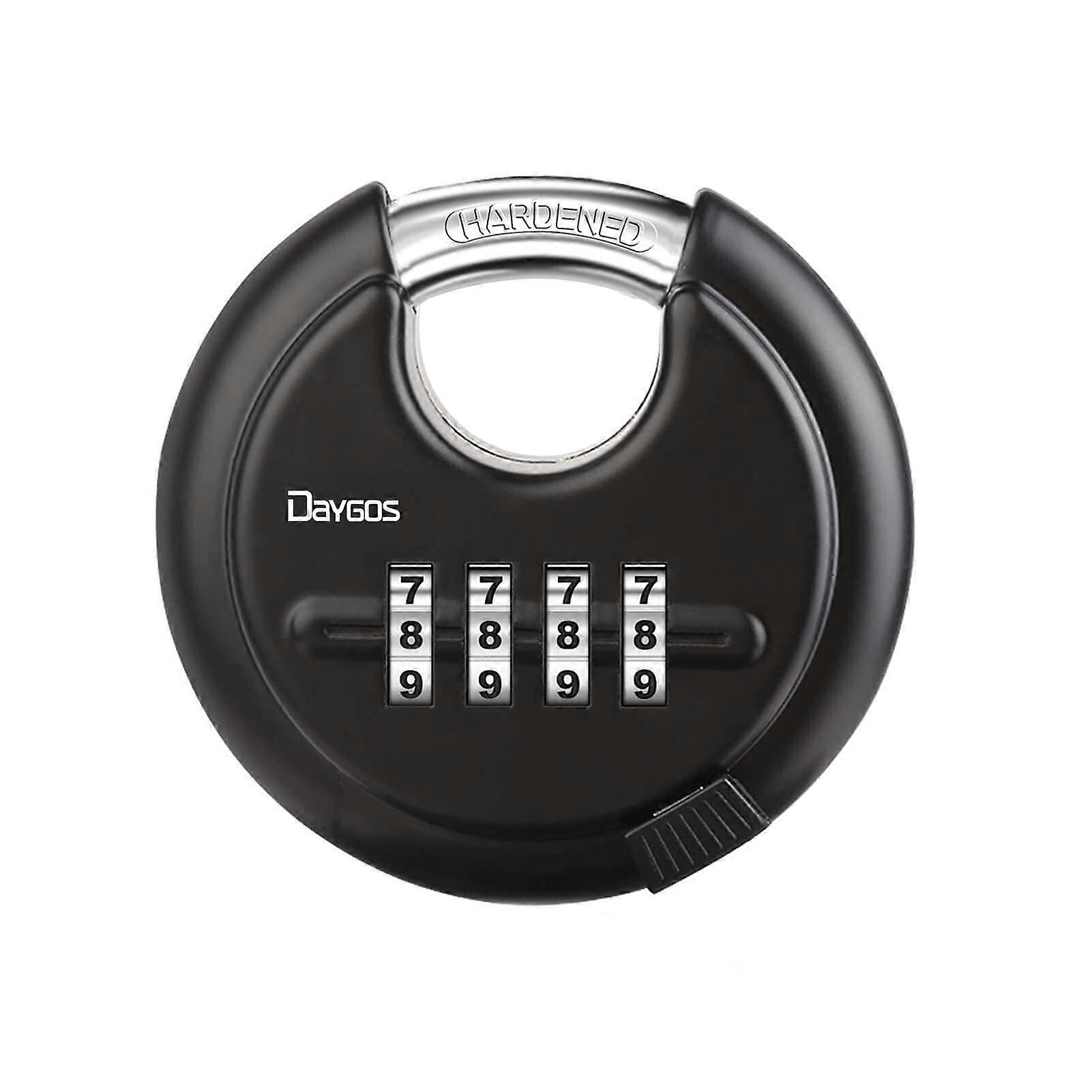 Daygos Combination Disk Locks Open Air Heavy Service 4-Digit Code Lock for Storage Units and Outdoor Use