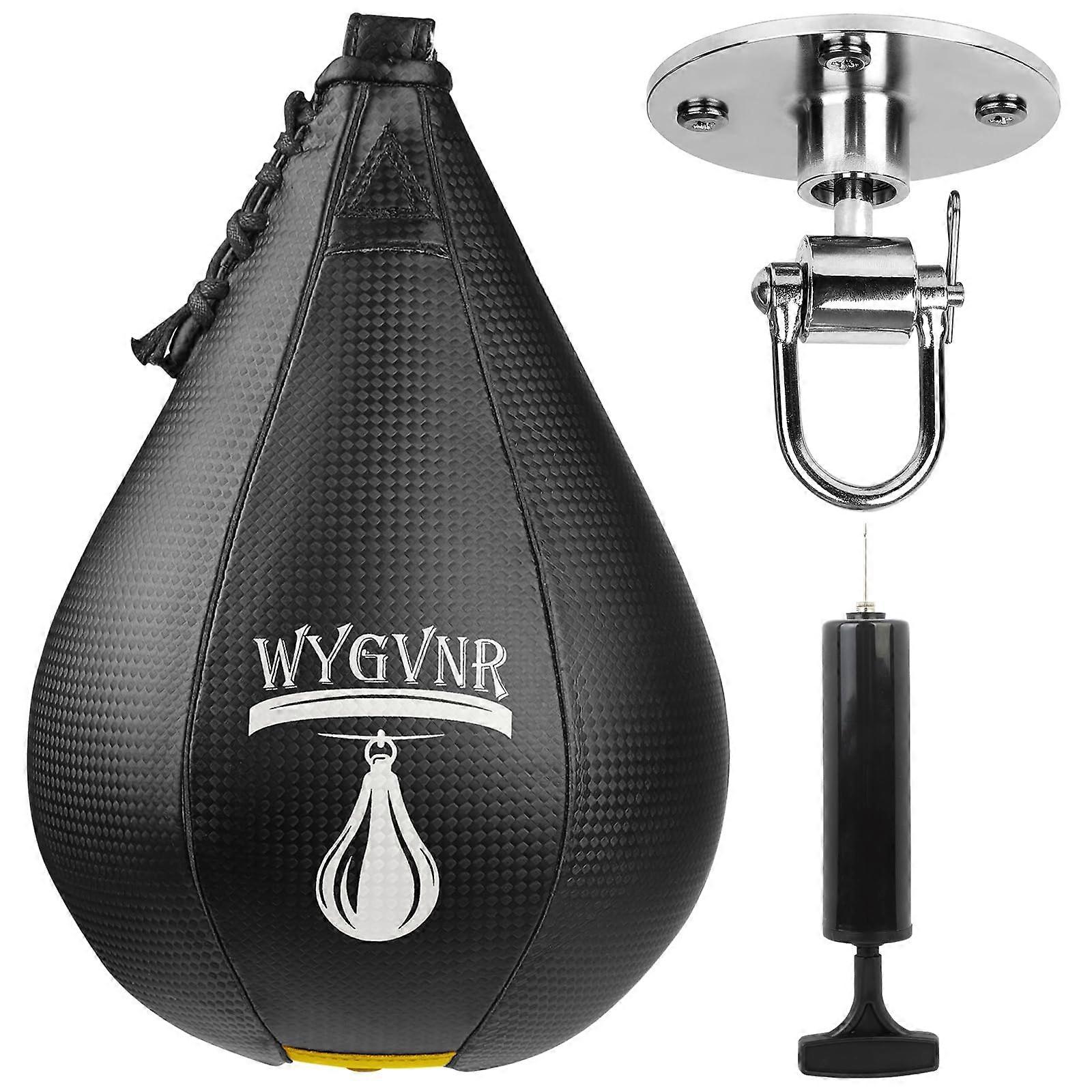 Speed Punching Bag with Swivel Kit - Adjustable Height Boxing Ball for Home Gym Training, Durable Striking Bag