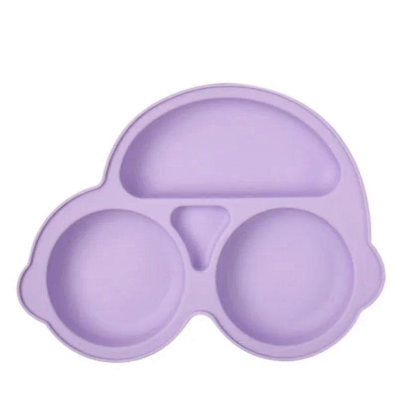 Baby Silicone Suction Plate Bowl Set, Toddler Feeding Tableware, Bpa Free, Car