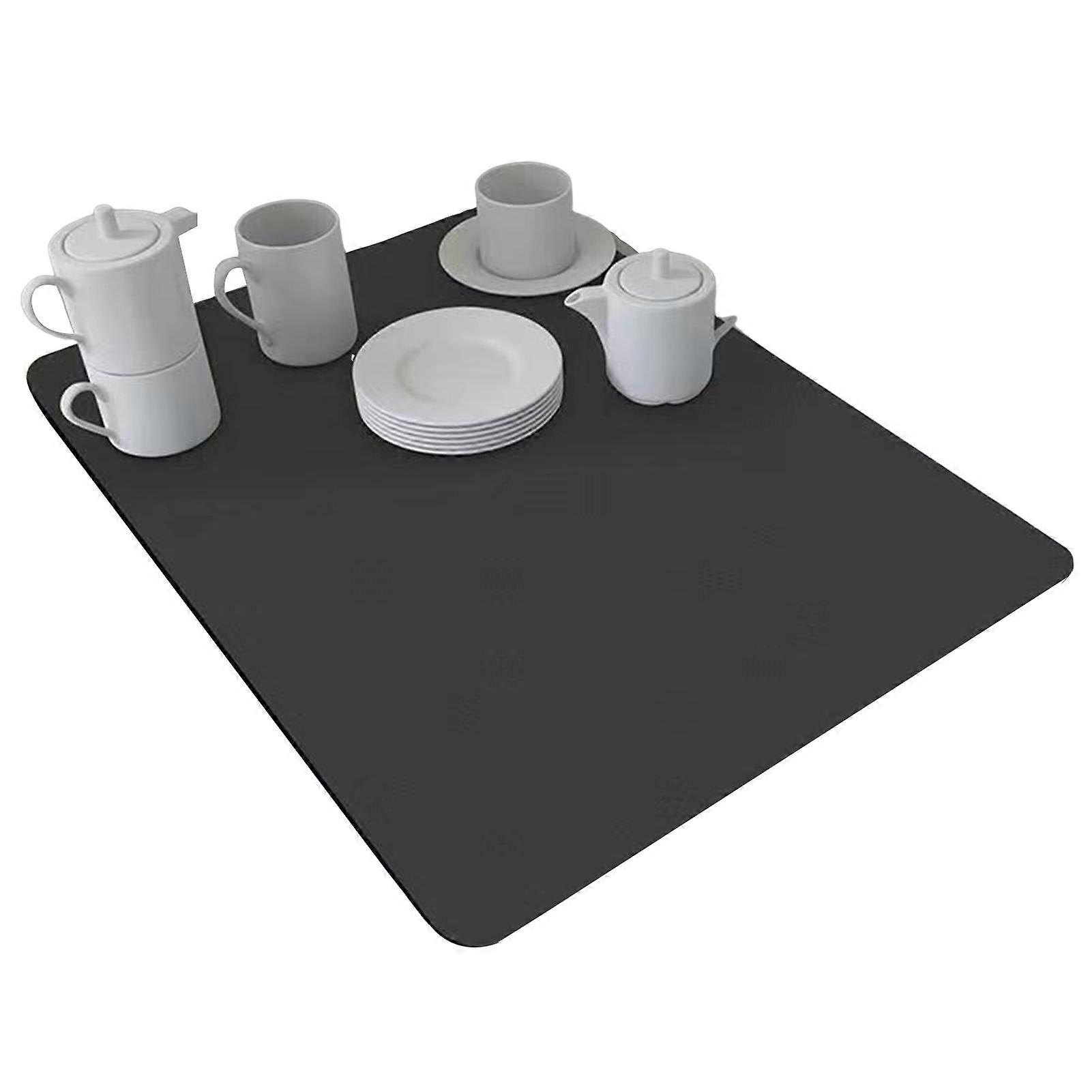 Kitchen Dish Drying Mat Quick-Drying Super Absorbent Drying Pad Suitable for Sinks Bathroom