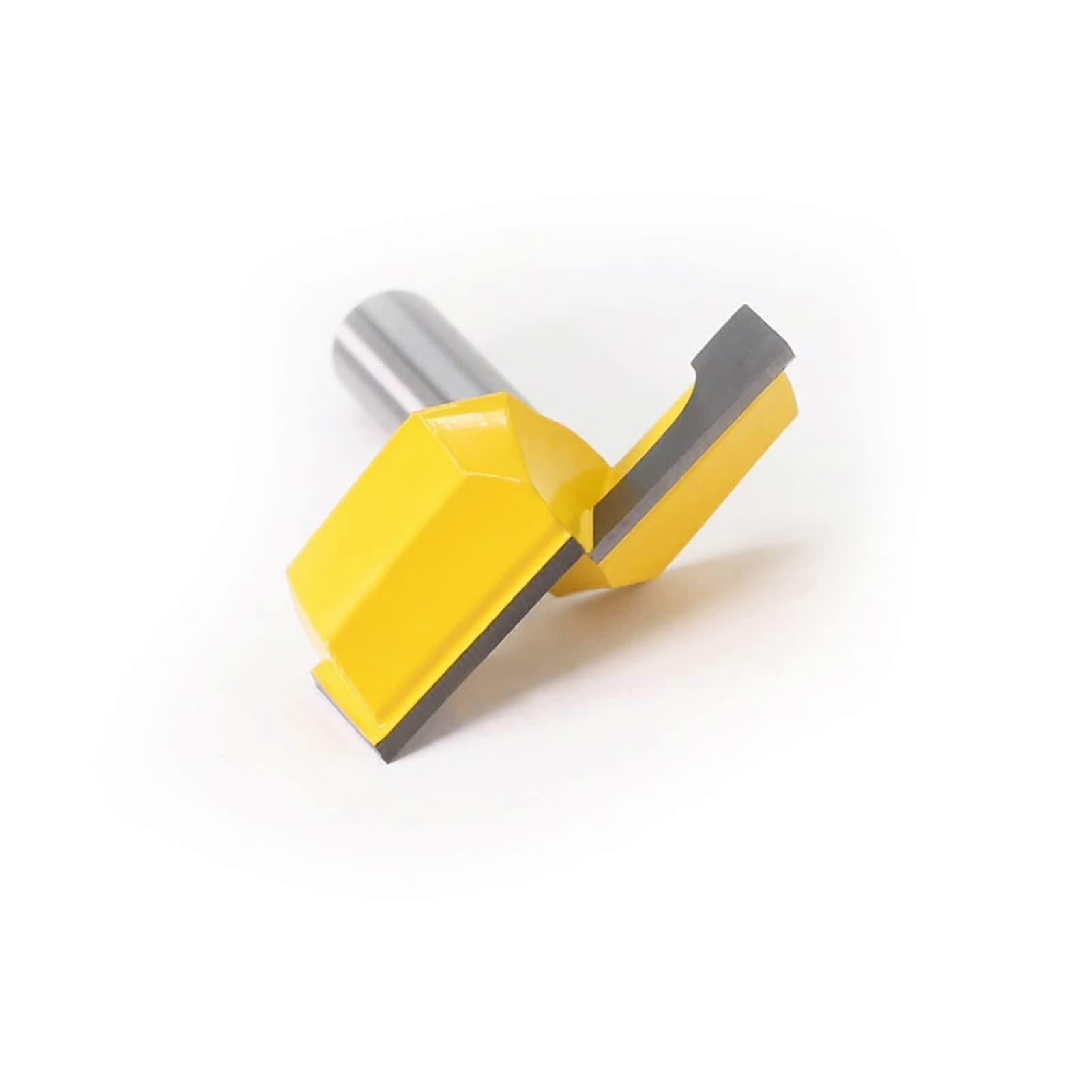 Carbide Milling Cutter Set 3 Pack 1/2 Inch 12mm Shank Woodworking Router Bits with Bearing T-Cutter for CNC Grooving