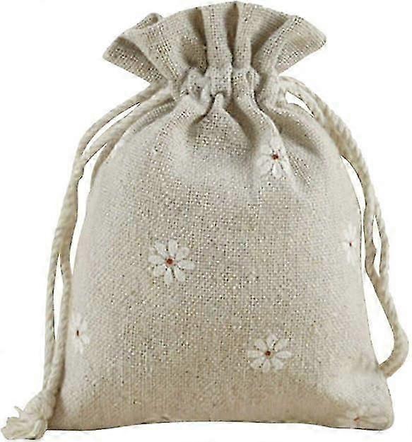 Set of 20Pcs Hemp Linen Bags Jute Bags with Drawstring 13*18cm