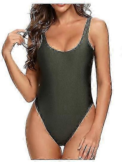 Maillot de bain pour femmes d'inspiration rétro Coupe haute Bas Bas dos Une pièce Maillots de bain bien