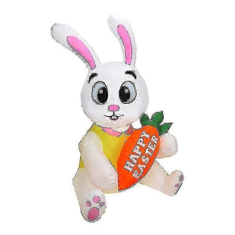 Easter Egg Decorating Kits 150cm Inflatable Easter Rabbit Cute Bunny Led Lights Inflatable Outdoor Decorations