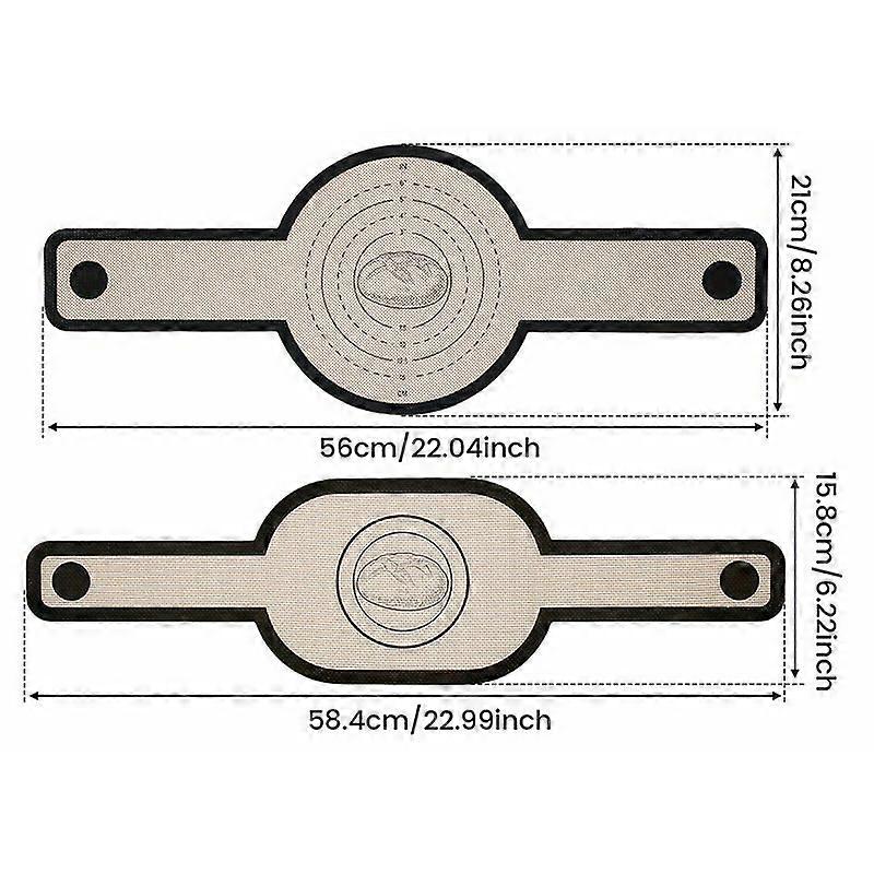 Silicone Bread Sling For Sourdough: Long Handle Baking Reusable Oval Mat Dutch Oven Liner For Home