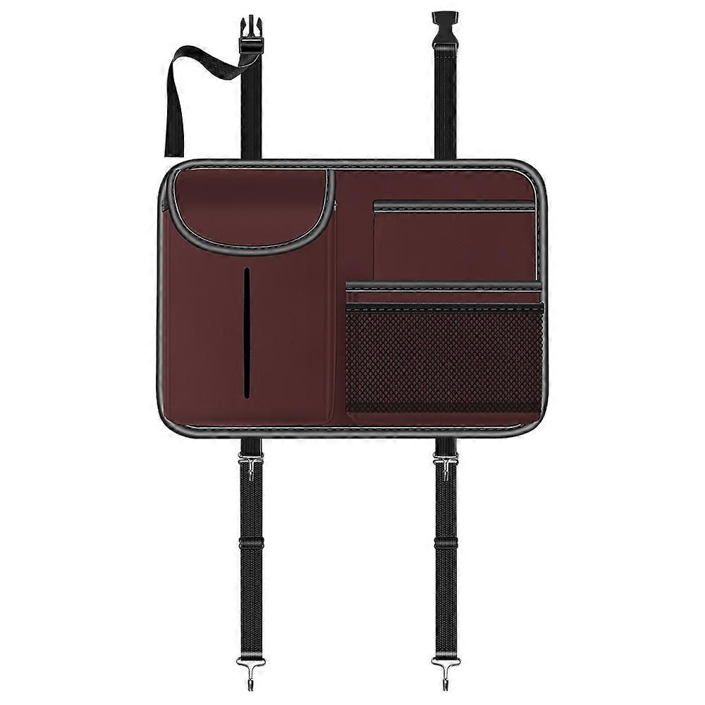 3087 Napa Texture Leather Car Seat Back Storage Bag