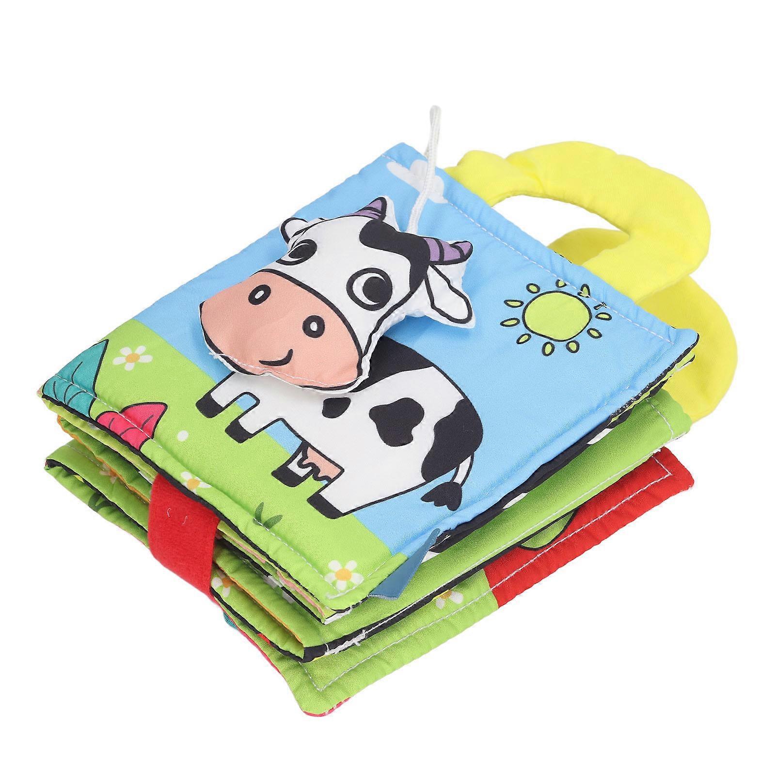 3 In 1 Crinkle Folding Mirror Early Education Learning Soft Crinkle Teether Book for Baby Infants