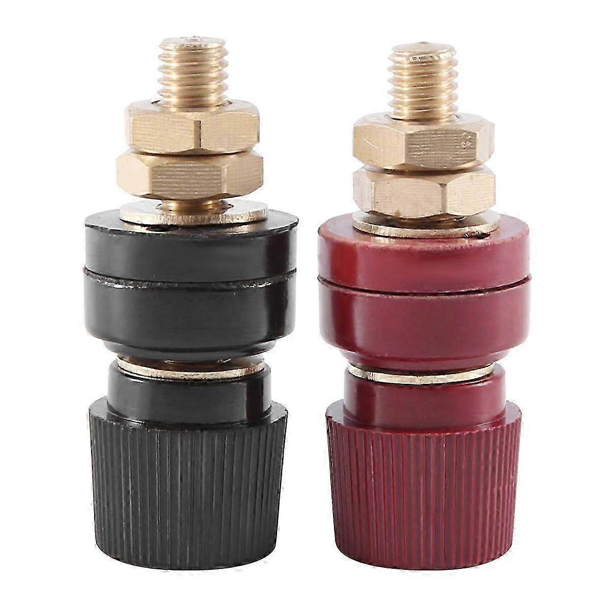 2Pcs Terminal Binding Post, 555 Type Brass Pillar Terminal Block M8 Thread Diameter Binding Post 220V-380V 200A