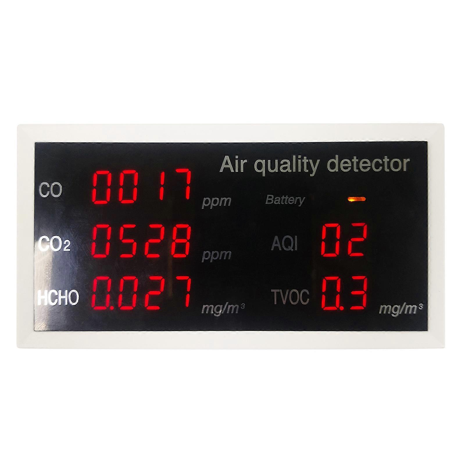 Air Quality Monitor Accurate Tester Formaldehyde CO CO2 Air Gas Detector with Temperature Humidity Sensor Portable
