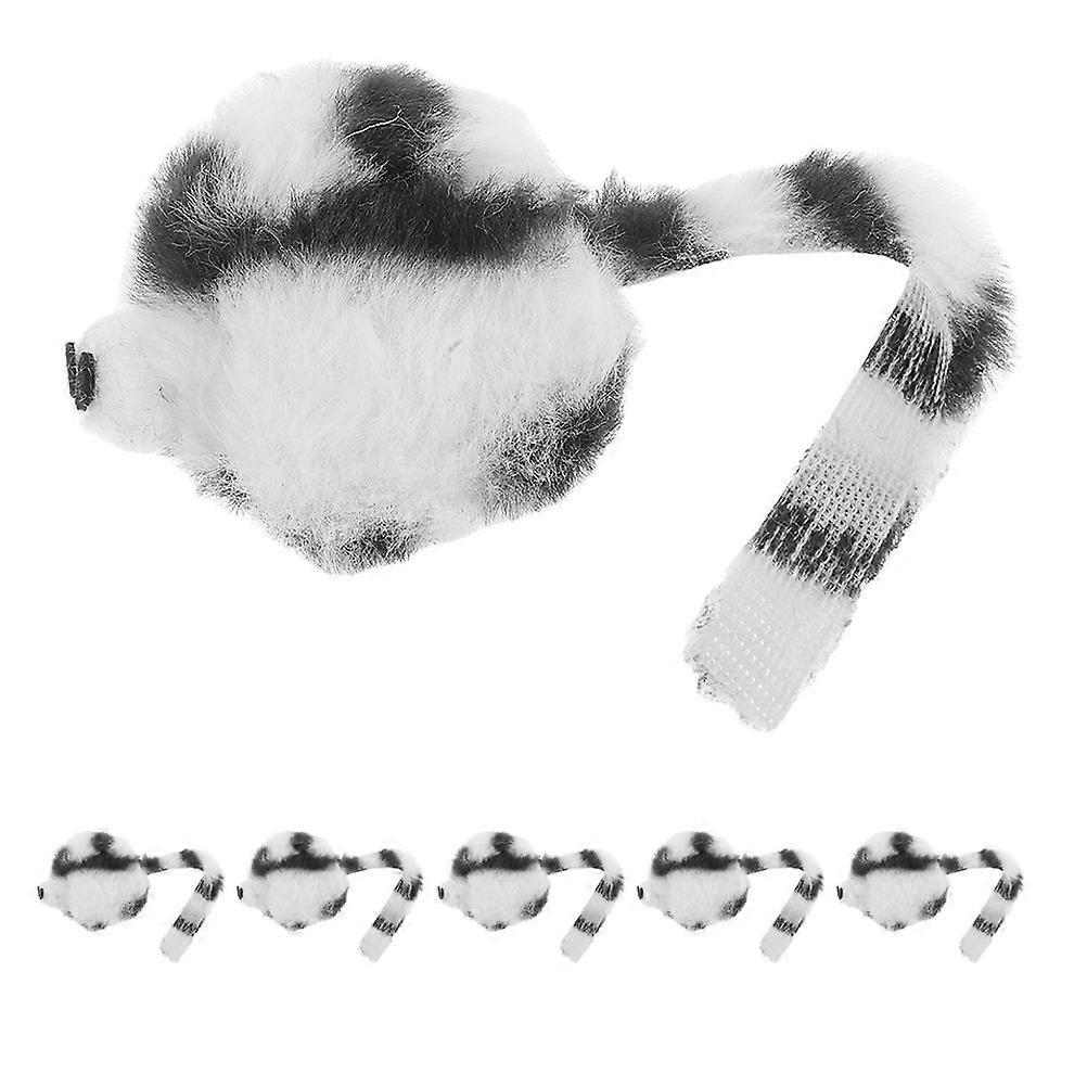 6pcs Cute Realistic Mouse Cat Toys Filled with Catnip Plush Material Interactive Kitten Toy for Indoor Cats Pet Entertainment Mice Plaything