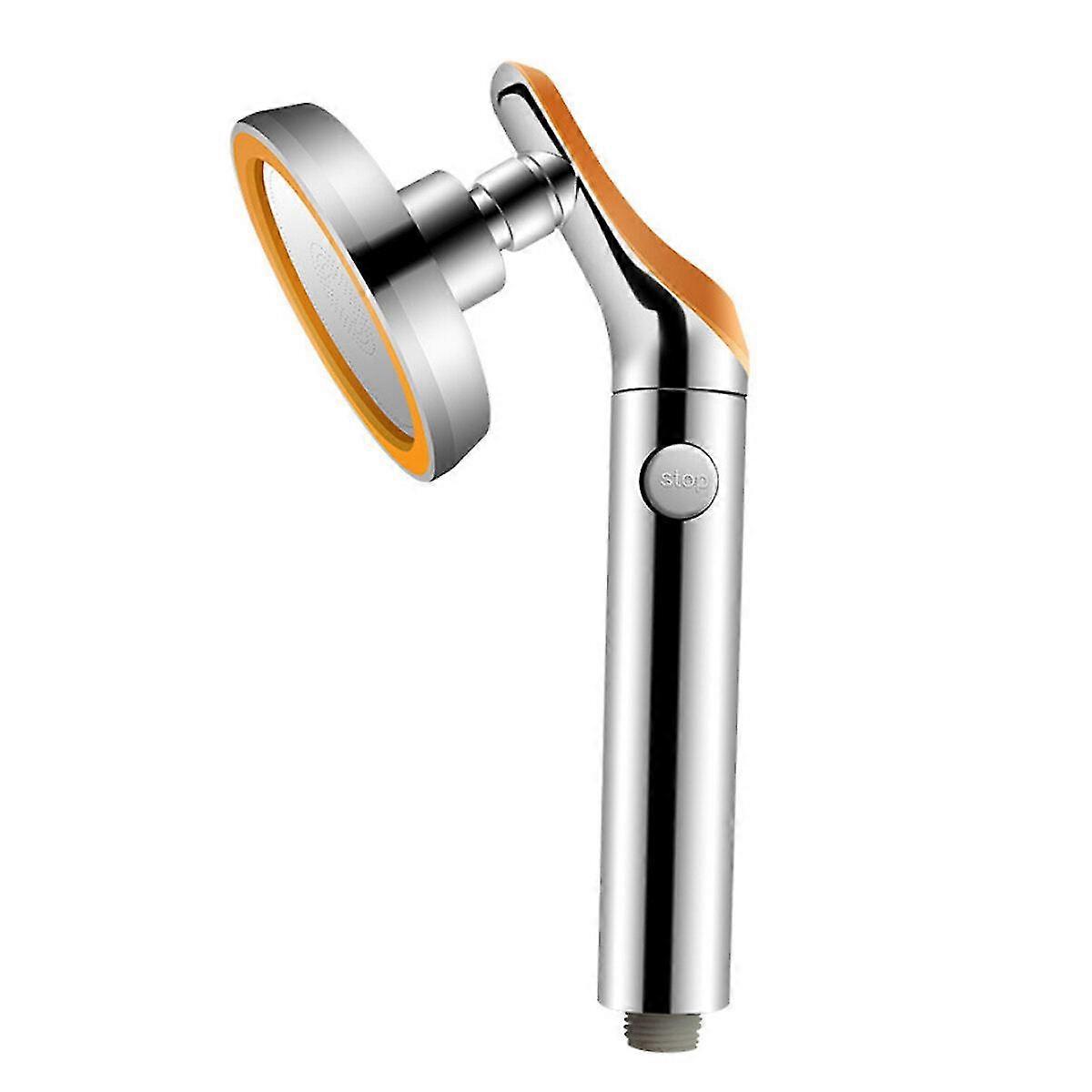 360 Degree Rotating High-pressure Shower Head with Stop Button for Water Saving