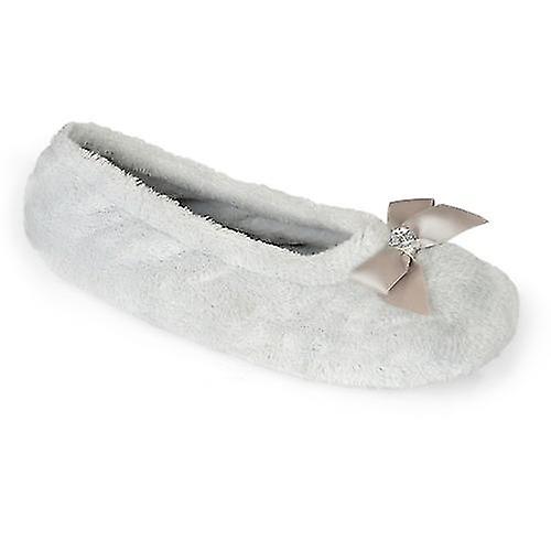 Womens/Ladies Velour Ballet Slippers