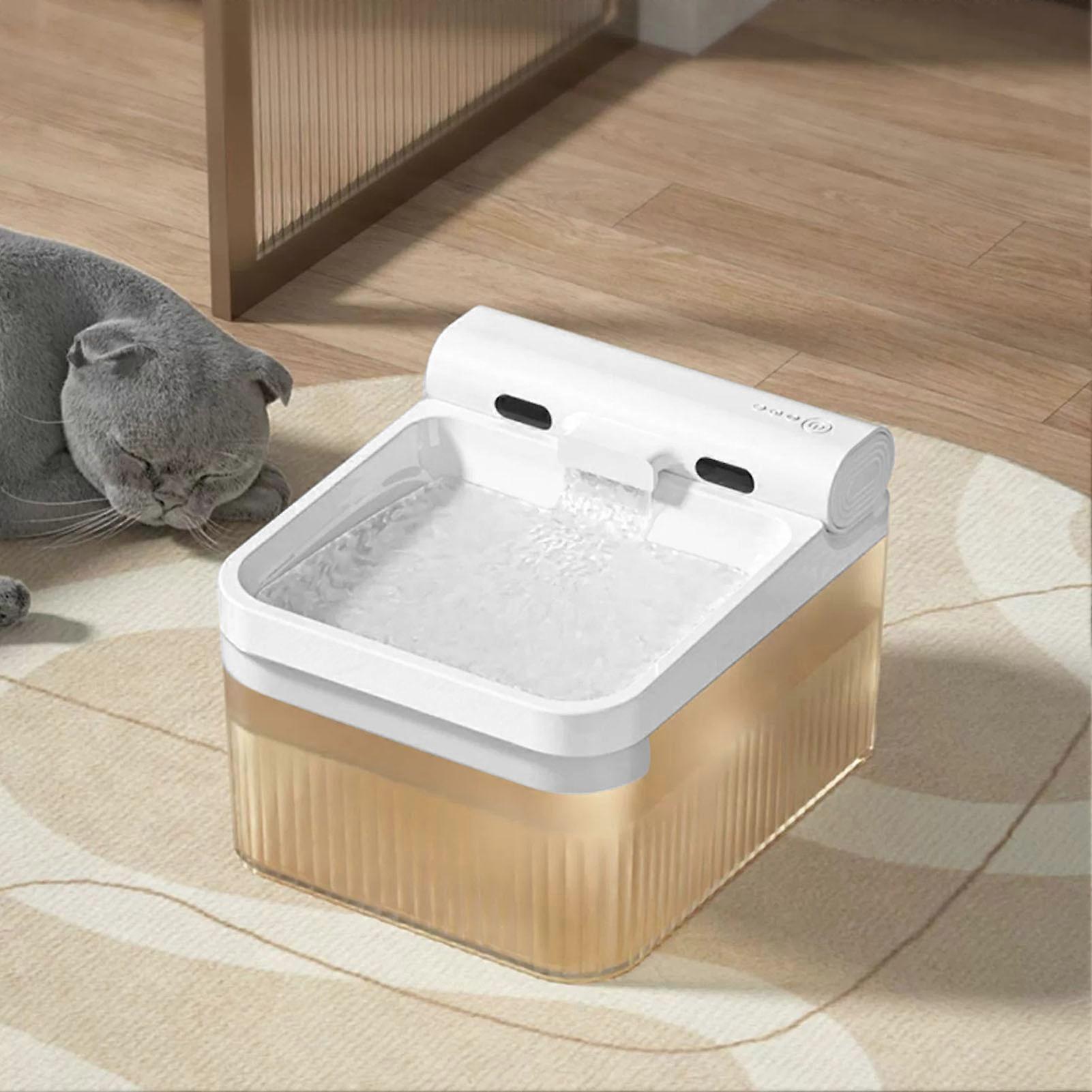 Cat Water Fountain Multifunction Quiet Infrared Induction Running Water Automatic Pet Water Dispenser for Indoor 4L Capacity Gray Basic 