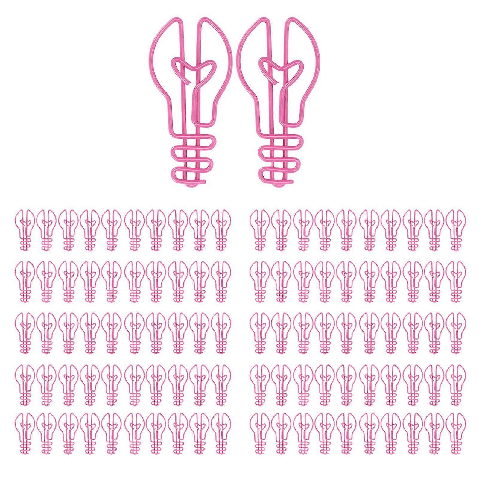 2025 Latest Model  100pcs Bulb Shape Paper Clips Increased Slip Resistance