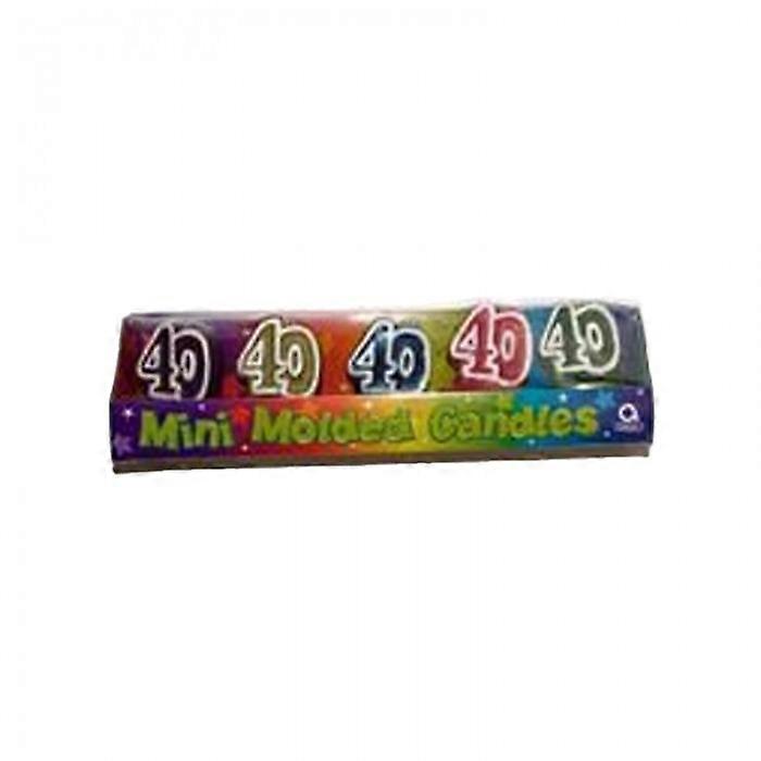 Amscan Contrast 40th Candles (Pack of 5)