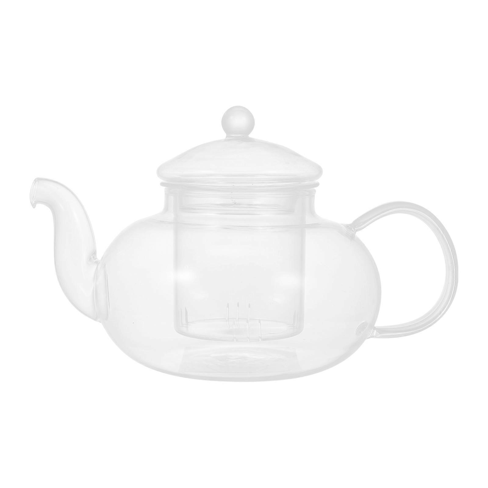 Clear Glass Teapot with Infuser for Aromatic Tea, Premium Quality