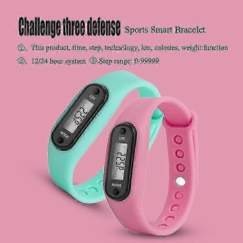 Fitness Tracker LCD Digital skritteller Walking Step Calorie Counter armbåndsur