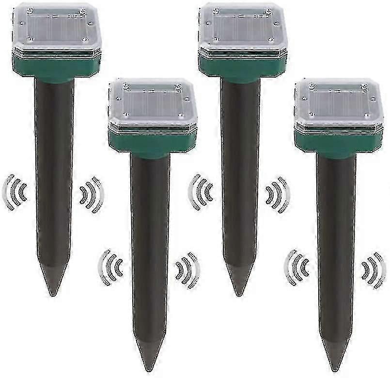 4 stk Solar Snake Repellent For Utendørs, Snake Repeller Ultrasonic Solar, Snake Away Repellent For Utendørs ..
