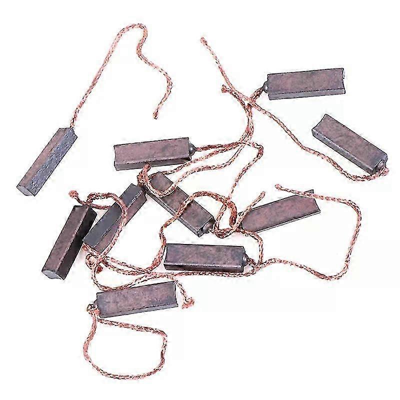 10Pcs Carbon Brushes Wire Leads Generator Generic Electric Motor Brush Replacement / Mini Drill Electric Grinder Replacement