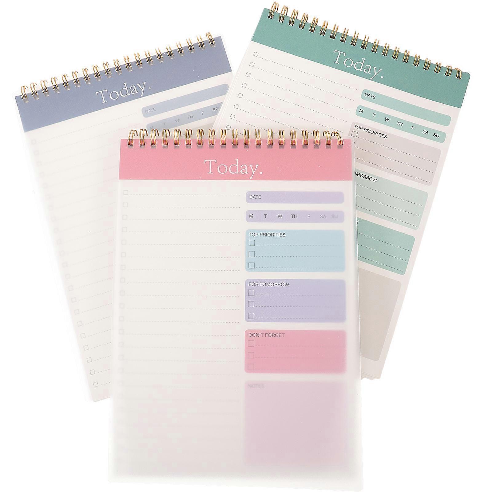 Reminder Notepad Daily Planning Notepad Nonstick Design Green Home Use 24.7x17.2cm 3Set