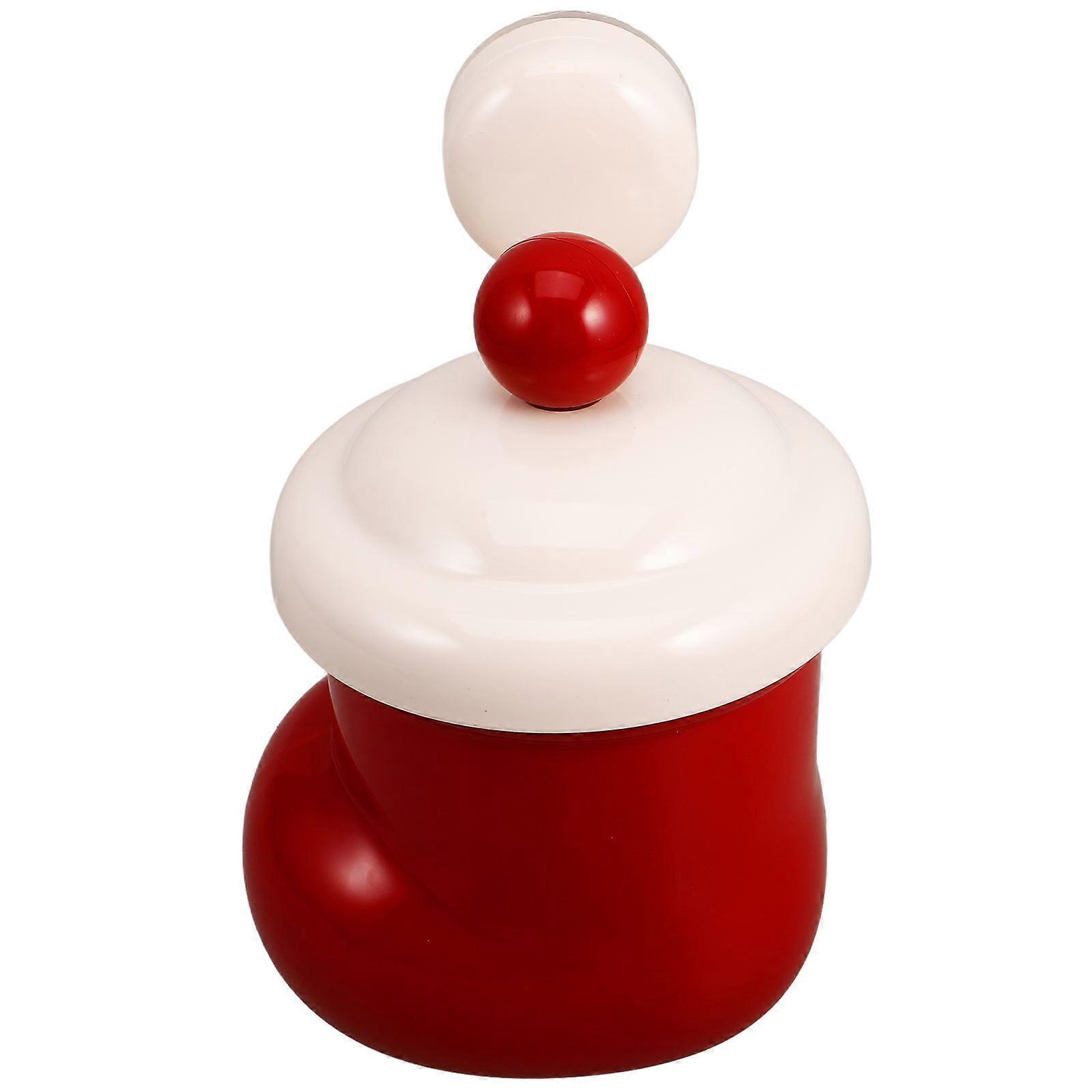 Small Trash Cans Boot Shape Waste Disposal Red Plastic 20.00X14.70X12.90CM Wall-Mounted Suction Cup Installation 1Set