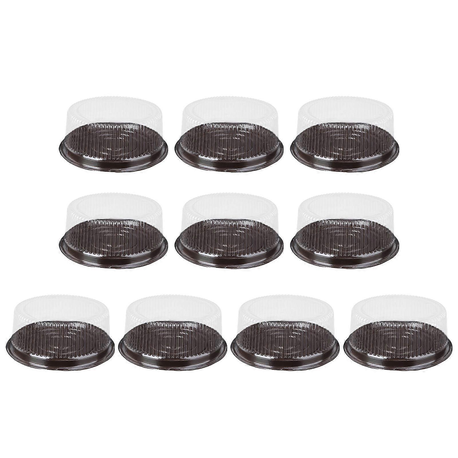 Clear Cake Containers Transparent Plastic Cake Box Re-sealable 10Pcs