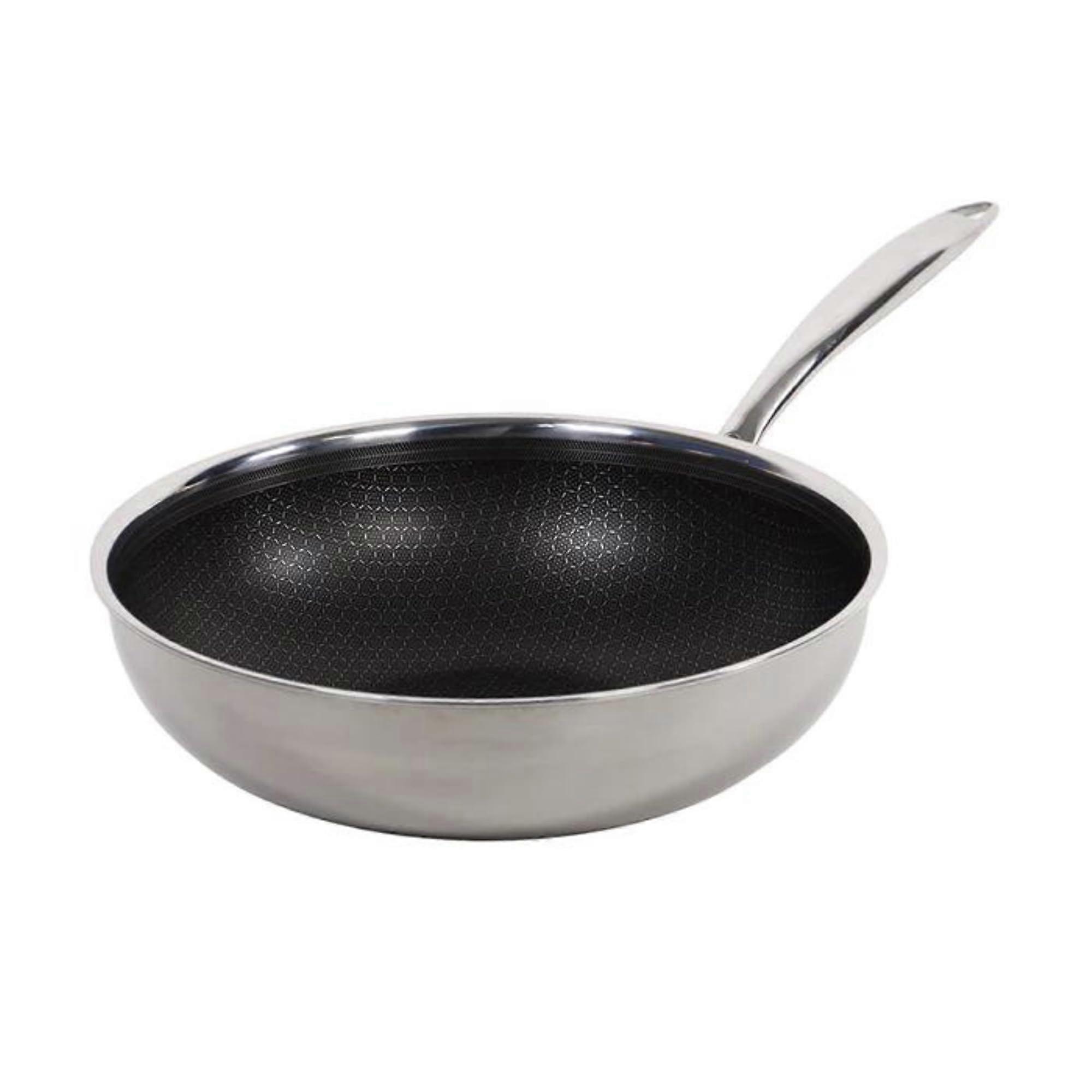 Sobczyk Hybrid Induction Wok Pan 28 cm, All Hobs, Oven, Dishwasher, NonStick Coating