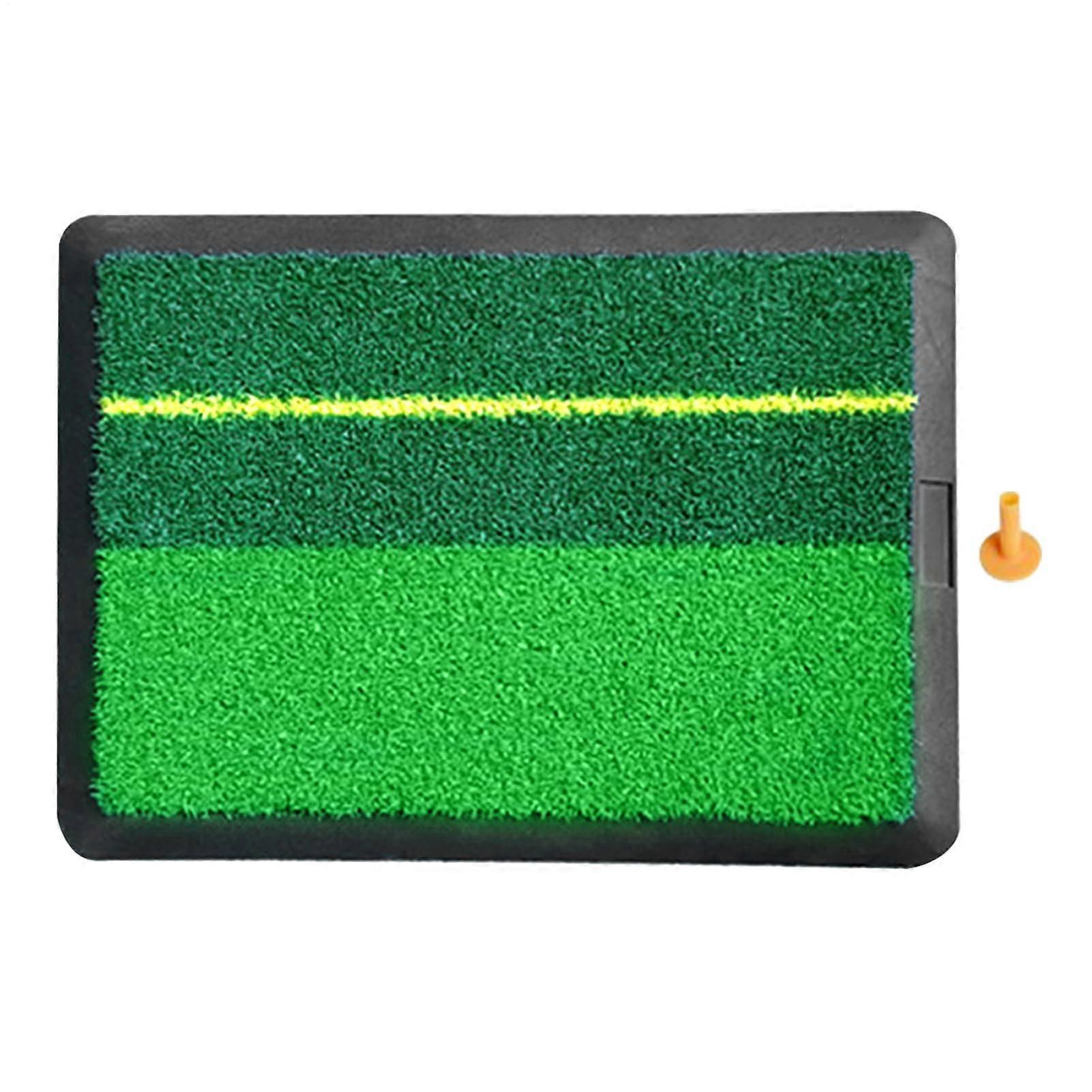 Golf Swing Mat Artificial Turf Mat 30.5 X 40.6 Cm Portable Indoor Practice Pad With Non-Slip Rubber Backing Green