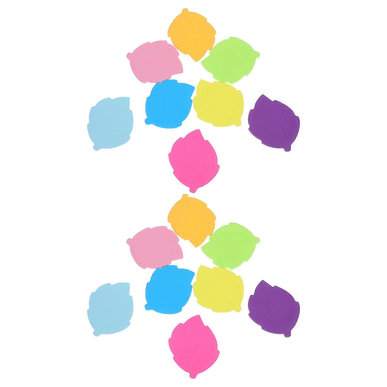 Adhesive Memo Pads Leaves Shape Self Taking Diy Decorations Assorted Color 16Pcs