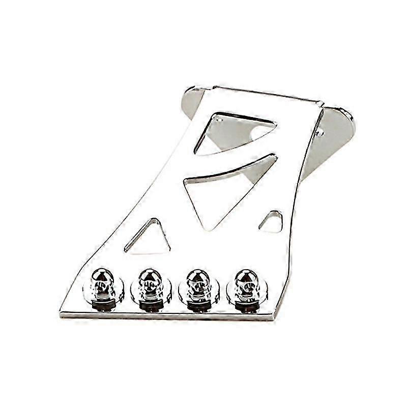 4 Strings Banjo Tailpiece for Guitar Replacement Accessory,Silver